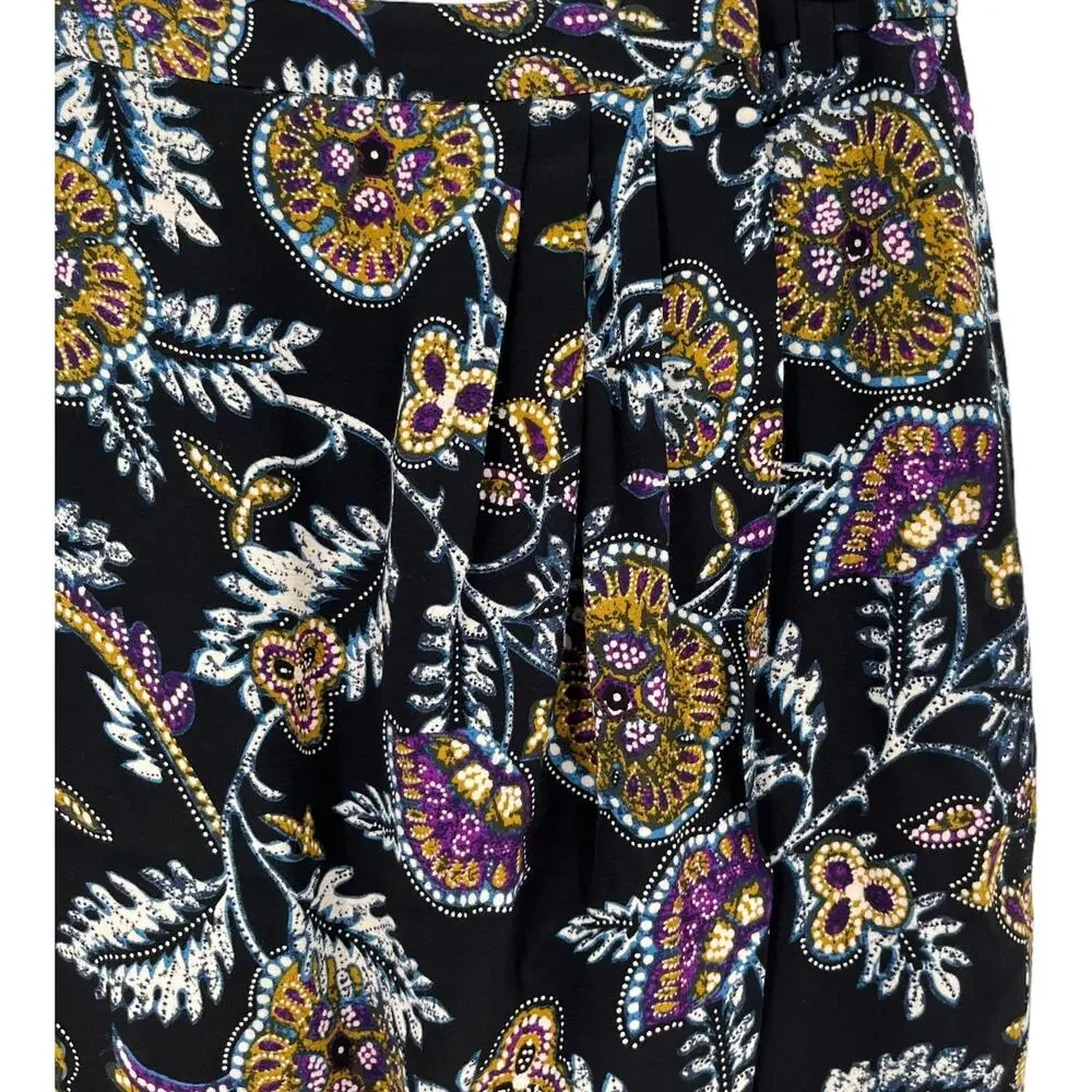 ba&sh skirt Venise paisley wrap black Medium M - Picture 3 of 8